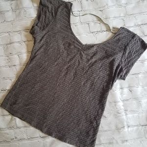 Anthropologie Gray Blouse